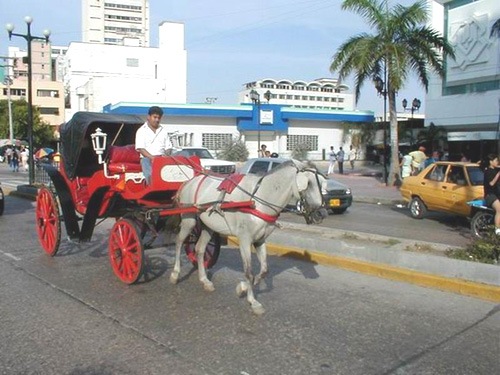 Transporte, Taxis, Buses, Coches, Cartagena, Colombia